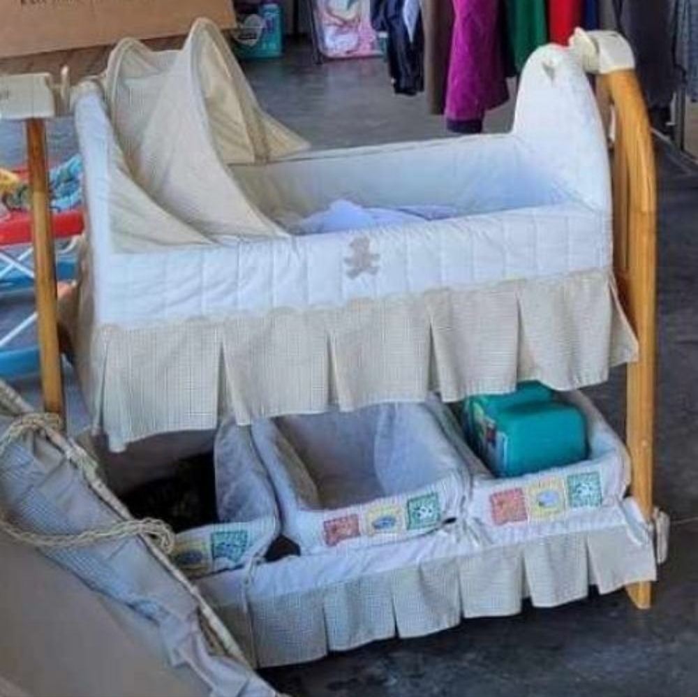 Eddie Bauer Wooden Rocking Cradle